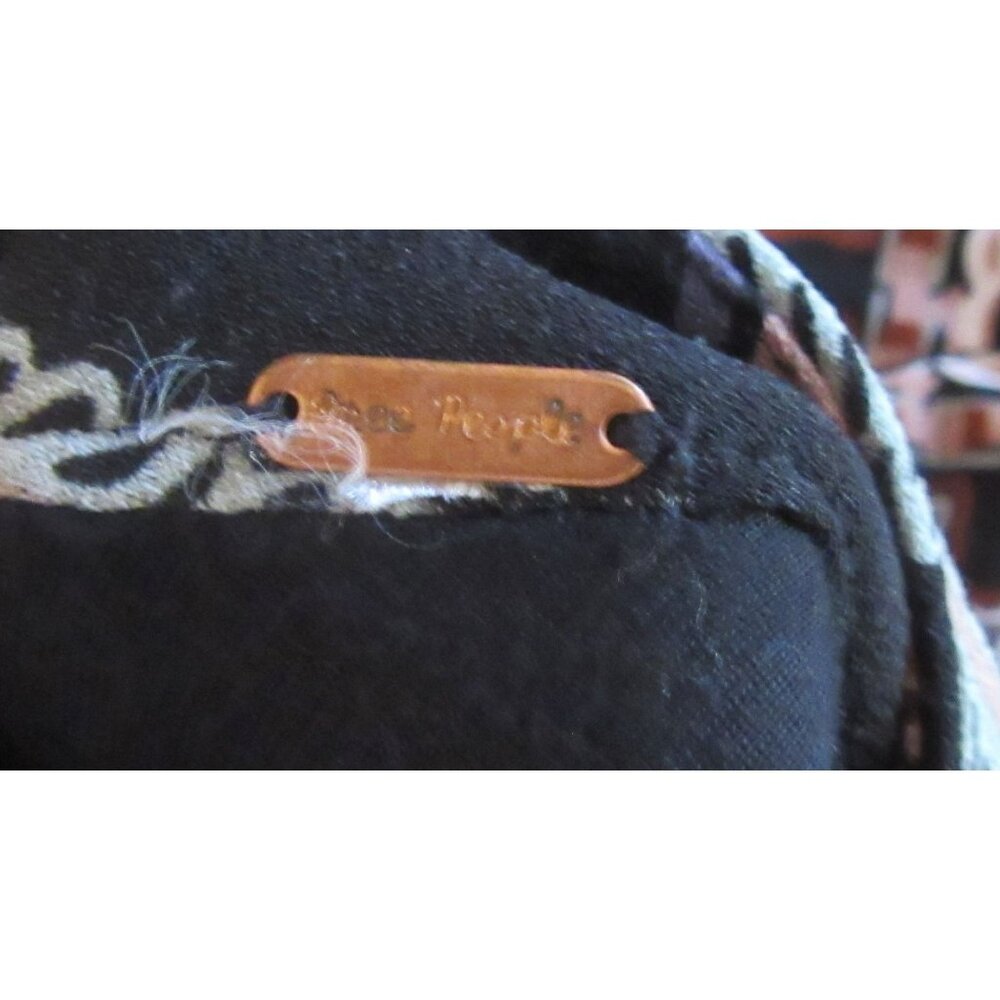 Free People Stella Mini Dress Black Geometric Long Sleeve S - Picture 7 of 7